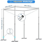 10ft Square Backdrop Stand Heavy Duty, 10Ft Tall x 40Ft Wide Adjustable Pipe and Drape Photo Background Support, alternate
