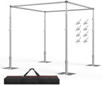 10ft Square Backdrop Stand Heavy Duty, Adjustable Pipe and Drape Kit