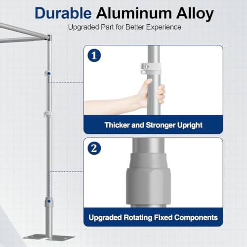 10ft Square Backdrop Stand Heavy Duty, Adjustable Pipe and Drape Kit, alternate view 3