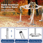 10ft Square Backdrop Stand Heavy Duty, Adjustable Pipe and Drape Kit, alternate view 5