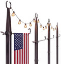 10Ft String Light Poles 4 Pack, Thickened Metal Outdoor Light Pole