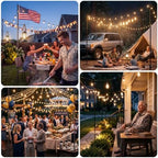 10Ft String Light Poles 8 Pack, Light Poles for Outside, Deck Decor, alternate view 3