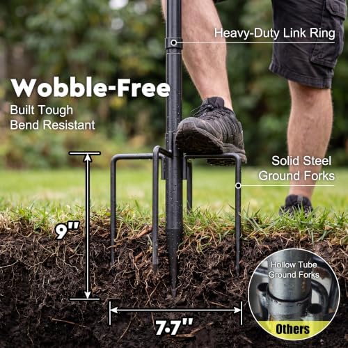 10Ft String Light Poles 8 Pack, Light Poles for Outside, Deck Decor, alternate view 5