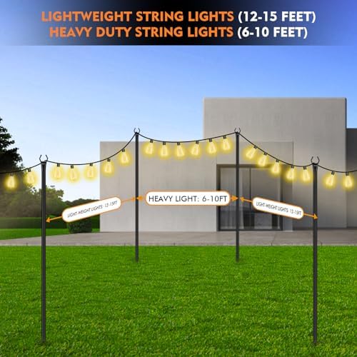 10FT String Light Poles, alternate view 6
