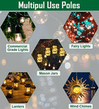 10ft String Light Poles for Deck Fence, Light Poles for Outdoor String Light, Perfect for Garden, Backyard, and, alternate