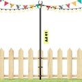 10ft String Light Poles for Outdoors, Outside Light Poles for Deck, Fence, Backyard, Patio, Outdoor Lighting