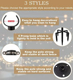 10ft String Light Poles for Outdoors, Outside Light Poles for Deck, Fence, Backyard, Patio, Outdoor Lighting, alternate view