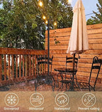 10ft String Light Poles for Outdoors, Outside Light Poles for Deck, Fence, Backyard, Patio, Outdoor Lighting, alternate view