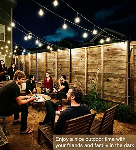 10ft String Light Poles for Outdoors, Outside Light Poles with 5-Prong Base, Suit for Garden, Backyard, Patio, alternate view