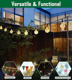 10Ft String Light Poles for Outside - 2 Pack Adjustable Metal Poles for Outdoor String Lights, Rustproof &, alternate view 6