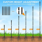 10FT String Light Poles, Heavy Duty Outdoor Light Pole Stand, 5-Prong Reinforced Steel Base, Anti-Rust, for, alternate view 5