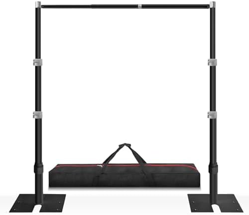10ft x 10ft Adjustable Pipe and Drape Backdrop Stand Kit(Black) in Black