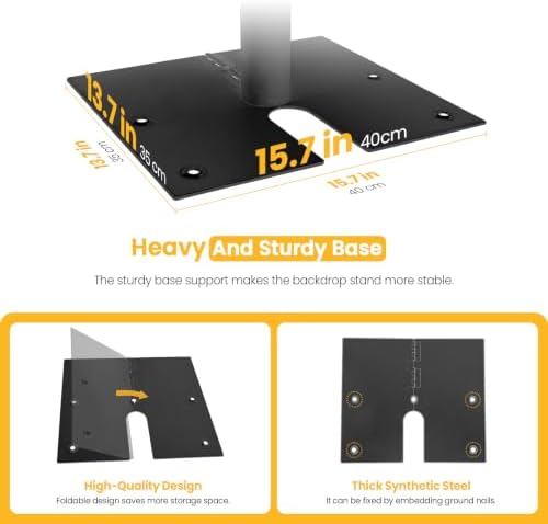 10ft x 10ft Adjustable Pipe and Drape Backdrop Stand Kit(Black) in Black, alternate view 4