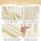 10ft x 10ft Beige Backdrop Curtains, Beige Cream Drapes for Backdrop Fabric in 10 ft X 10 ft(2 Panels 5ft X, alternate view 4