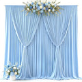 10ft x 10ft Blue Backdrop Curtains, Baby Blue Drapes for Backdrop Draping Fabric Wedding Birthday Party Baby