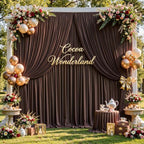 10ft x 10ft Brown Backdrop Curtains, Brown Drapes for Backdrop Fabric in 10 ft X 10 ft(2 Panels 5ft X 10ft) in, alternate