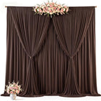 10ft x 10ft Brown Backdrop Curtains, Brown Drapes for Backdrop Fabric in 10 ft X 10 ft(2 Panels 5ft X 10ft) in, alternate