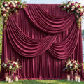 10ft x 10ft Burgundy Backdrop Curtains, Burgundy Drapes for Backdrop Draping Fabric Christmas Wedding Birthday