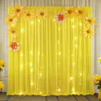 10ft x 10ft Canary Yellow Backdrop Curtain Drapes, Wrinkle-Free Sheer Chiffon Fabric Photo Backgroud Panels for, alternate