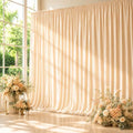 10ft x 10ft Champagne Backdrop Curtains for Parties, 2 Panels 5ft x 10ft Wrinkle-Free Polyester Photo Backdrop