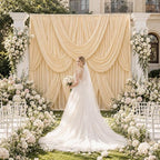 10ft x 10ft Champagne Backdrop Curtains for Parties, 2 Panels 5ft x 10ft Wrinkle-Free Polyester Photo Backdrop, alternate