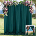 10ft x 10ft Curtains Hunter Green Backdrop Curtains for Parties Wedding Stage Curtains Rod Pocket Sliding Drapes