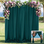 10ft x 10ft Curtains Hunter Green Backdrop Curtains for Parties Wedding Stage Curtains Rod Pocket Sliding Drapes
