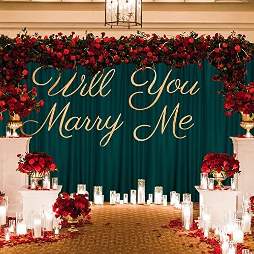 10ft x 10ft Curtains Hunter Green Backdrop Curtains for Parties Wedding Stage Curtains Rod Pocket Sliding Drapes, alternate