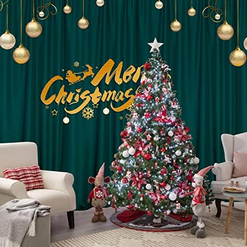 10ft x 10ft Curtains Hunter Green Backdrop Curtains for Parties Wedding Stage Curtains Rod Pocket Sliding Drapes, alternate