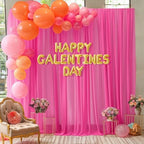 10ft x 10ft Hot Pink Backdrop Curtains, Wrinkle-Free Sheer Chiffon Fabric Photo Backdrop Drapes for Wedding Arch, alternate