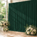 10ft x 10ft Hunter Green Backdrop Curtains for Party, 2 Panels 5ft x 10ft Wrinkle-Free Polyester Photo Backdrop