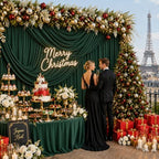 10ft x 10ft Hunter Green Backdrop Curtains for Party, 2 Panels 5ft x 10ft Wrinkle-Free Polyester Photo Backdrop, alternate