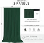10ft x 10ft Hunter Green Backdrop Curtains for Party, 2 Panels 5ft x 10ft Wrinkle-Free Polyester Photo Backdrop, alternate