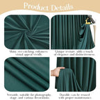 10ft x 10ft Hunter Green Backdrop Curtains, Green Drapes for Backdrop Draping Fabric Wedding Birthday Party Baby, alternate