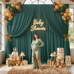 10ft x 10ft Hunter Green Backdrop Curtains, Green Drapes for Backdrop Draping Fabric Wedding Birthday Party Baby, alternate