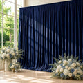 10ft x 10ft Navy Blue Backdrop Curtains for Parties, Wrinkle-Free Fabric Photo Backdrop Drapes for Graduation