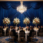 10ft x 10ft Navy Blue Backdrop Curtains for Parties, Wrinkle-Free Fabric Photo Backdrop Drapes for Graduation, alternate view