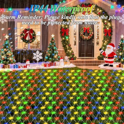10ft x 10ft Net Lights, 280LED Gazebo Lights Outdoor 8 Modes Timer, Waterproof Connectable Christmas Light Clear, alternate