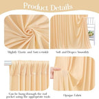 10ft x 10ft New Champagne Backdrop Curtains, Light Champagne Drapes for Backdrop Draping Fabric, alternate view 6