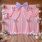10ft x 10ft Pink Backdrop Curtains, Baby Pink Drapes for Backdrop Fabric in 10 ft X 10 ft(2 Panels 5ft X 10ft), alternate