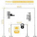 10ft x 10ft Pipe and Drape Adjustable Backdrop Stand Kit in Long:4.8~10ft, wide:4.8~10ft, alternate view 2