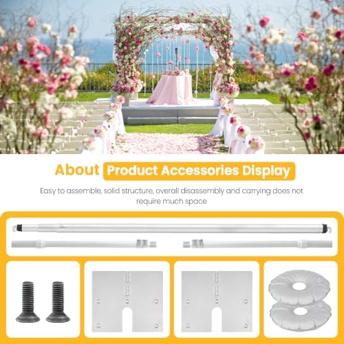 10ft x 10ft Pipe and Drape Adjustable Backdrop Stand Kit in Long:4.8~10ft, wide:4.8~10ft, alternate view 5