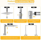 10ft x 10ft Pipe and Drape Adjustable Backdrop Stand Kit in Long:4.8~10ft, wide:4.8~10ft, alternate view 6