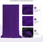 10ft x 10ft Purple Backdrop Curtains for Parties, 2 Panels 5ft x 10ft Wrinkle-Free Drapes for Lavender Wedding, alternate