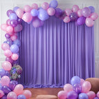 10ft x 10ft Purple Backdrop Curtains, Wrinkle-Free Sheer Chiffon Fabric Photo Backdrop Drapes for Wedding Arch, alternate
