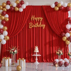 10ft x 10ft Red Backdrop Curtains, Red Drapes for Backdrop Draping Fabric Christmas Wedding Birthday Party Baby, alternate