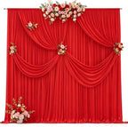 10ft x 10ft Red Backdrop Curtains, Red Drapes for Backdrop Draping Fabric Christmas Wedding Birthday Party Baby, alternate