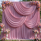 10ft x 10ft Rose Pink Backdrop Curtains, Dusty Rose Drapes for Backdrop Wedding Birthday Party Baby Bridal