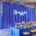 10ft x 10ft Royal Blue Backdrop Curtains, Wrinkle-Free Sheer Chiffon Fabric Photo Backdrop Drapes for Wedding, alternate view