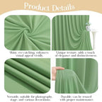 10ft x 10ft Sage Green Backdrop Curtains, Sage Green Drapes for Backdrop Wedding Birthday Party Photo Booth, alternate view 3